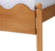 Malaya Modern Oak Brown Wood Queen Platform Bed with Scalloped Edges