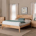 Hosea Japandi Carved Honeycomb Natural Queen Size Platform Bed