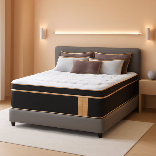 Luxury California King Mattress 12 Inch, Hotel Collection Hybrid Gel Memory Foam Mattress Cal King Size Bed in a Box, Pressure & Back Pain Relief, 7-Zone Pocket Springs, Lumbar & Hip Support