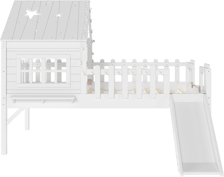 Premium SolidWood TwinXL Loft Bed With SlidingRails