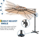 10FT Patio Umbrella, Offset Cantilever Umbrella with UV Protection, Fade Resistant Polyester Fabric, Easy Tilt Adjustment Pool Umbrellas Outdoor for Deck, Garden, Backyard
