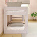 Twin Over Twin LowProfile SolidWood BunkBed Whitewash