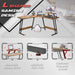 L Shaped Gaming Desk Computer Corner Desk PC Gaming Desk Table with Large Monitor Riser Stand for Home Office Sturdy Writing Workstation (Classical Brown, 51 Inch)