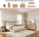 Signature Design by Ashley Galletyn Country Rustic Panel Bed, Foundation or Box Spring Needed, King, Light Brown