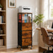 3 Drawer Rolling File Cabinet with Dual Printer Stand, 51" Tall