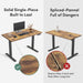 48 X 24 Large One-Piece Standing Desk, Adjustable Height Electric Computer Home Office Sit Stand up Workstation, with 4 Memory Presets, Headphone Hook, Rustic Brown
