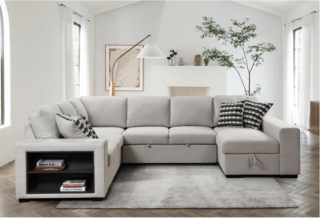 Oversized Sectional Sleeper Sofa with Storage