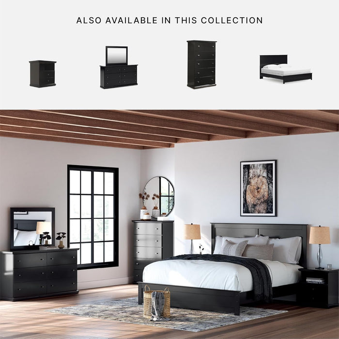 Signature Design by Ashley Maribel Transitional Full Panel Bed, Foundation or Box Spring Needed, Black