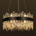 Black Crystalline Chandelier With 12 Lights 20Inch