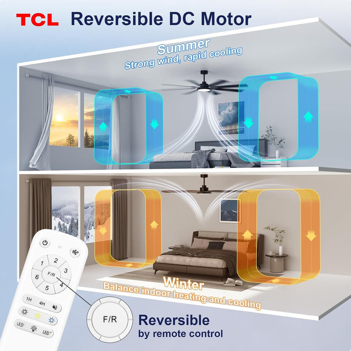 Dimmable 62 Inch Matte Black Ceiling Fan With Remote Guide