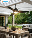 Outdoor Ceiling Fans with Light for Patios, 42In Weatherproof Plug in Ceiling Fan, 3CCT Dimmable Gazebo Fan Remote&App Control, Black Caged Ceiling Fan for Porch, Pergola,Canopy,Pavilion