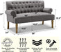 Dove Gray Loveseat Sofa for Living Room