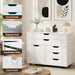 Rolling File Cabinet Five Drawers White OrganizerPro