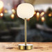 JYL7108C Natalia 12.25" Modern Minimalist Iron Rechargeable Integrated LED Table Lamp Contemporary Bedside Desk Nightstand Lamp for Bedroom Living Room Office, Brass Gold/White