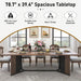 78Inch Large Dining Table for 6 8 People,Wooden Rectangular Kitchen Table W/Waterproof Tabletop,Large Rectangle Furniture W/Adjustable Legs,Brown Dinner Table for Kitchen Dining Room(78In)