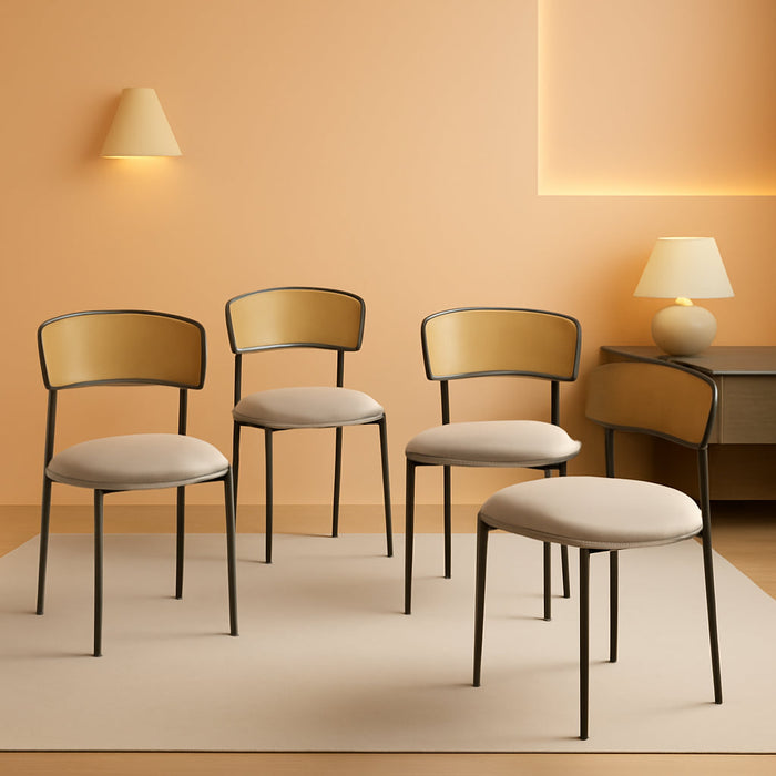 Kitchen Chairs Set of 2, Mid-Century Modern Dining Chairs,Kitchen Dining Room Chairs, Rattan Backrest round Upholstered Sherpa Dining Chairs(Gray)