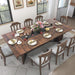 78Inch Large Dining Table for 6 8 People,Wooden Rectangular Kitchen Table W/Waterproof Tabletop,Large Rectangle Furniture W/Adjustable Legs,Brown Dinner Table for Kitchen Dining Room(78In)