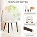 Upholstered Dining Chairs Set of 6, Modern Fabric Dining Room Kitchen Side Chair with Padded Seat and Wood Legs for Restaurant/Cafe, Beige