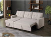 Beige L Shaped Convertible Sleeper Sectional Couch