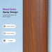 Patio Umbrella 10Ft Double Top Wood-Grain Finish, Brick Red
