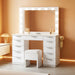 Makeup Vanity with LED Mirror, 11-Drawer Vanity Table with Touch-Control Lights