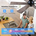 Ceiling Fans with Lights,46" Low Profile Ceiling Fan with Light and Remote Control,Flush Mount, Reversible, Dimmable, Noiseless, Black Ceiling Fan for Bedroom