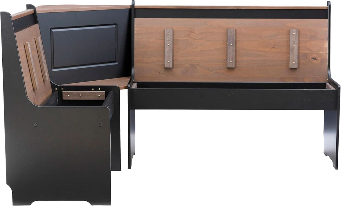 Black and Pecan Breakfast Dining Set Ardmore Nook
