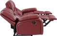 Coaster Home Furnishings - Camila - Fabric - Upholstered Motion Reclining Sofa with Wall-Hugger Design, Padded Armrests and Plump Cushions - Living Room - 30-Inch - Red - 610241