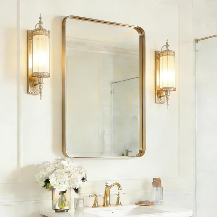 Gold Bathroom Mirror 24"X36", Rectangle Mirror for Bathroom Sink