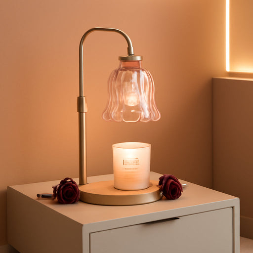 Candle Warmer Lamp with Timer Electric Adjustable Height Candle Warmer Dimmable Wax Warmer Lamp Jar Candles with 2 Bulbs for Home Decor & Office