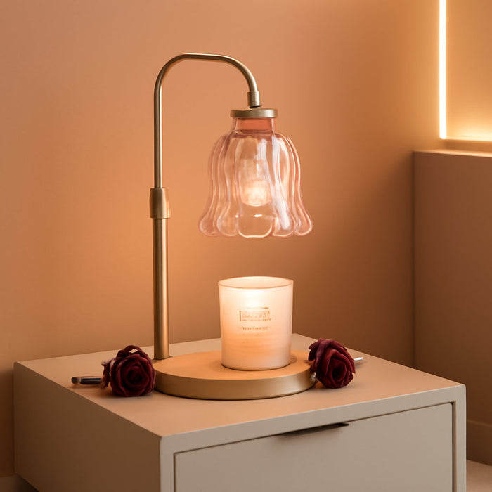 Candle Warmer Lamp with Timer Electric Adjustable Height Candle Warmer Dimmable Wax Warmer Lamp Jar Candles with 2 Bulbs for Home Decor & Office