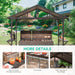 8x5ft AllWeather Outdoor Gazebo With Integrated Bar