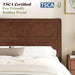 Solid Wood Full Bed Frame with Headboard, Japanese Joinery, Walnut