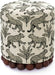 Dex Taupe Leopard Jacquard Ottoman