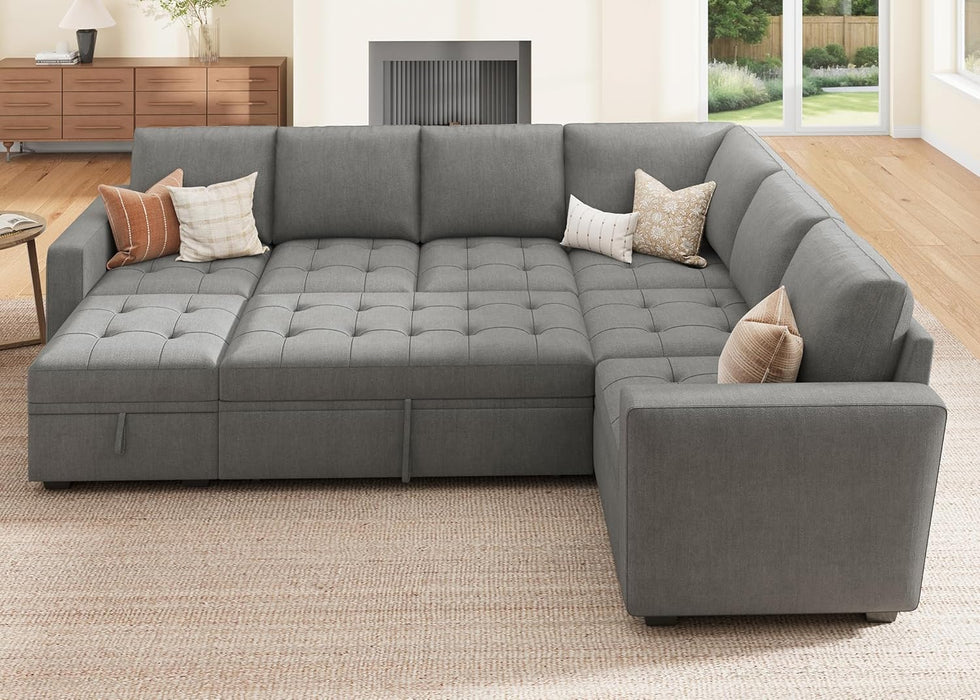 Modular Sectional Sofa Bed With Generous Understorage