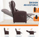 Power Recliner Chair - Heat and Massage, Adjustable Electric Recliner Ergonomic PU Leather Single Sofa, Tall Back, Padded Seat, Home Theater Seating for Living Room