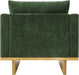 Green Solid Wood Frame Contemporary Cushioned Chair