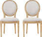 Phinnaeus Polyester Beige Fabric Dining Chair (Set of 2), 2-Pcs Set