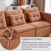 56 Inches Wide Chenille Sectional Loveseat Espresso