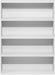 White 4Tier OpenBack Book Shelf With DisplayOrganizer
