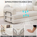 79 Inch ConvertibleSofaBed Beige Upholstery Comfort