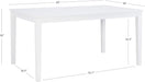 Elegant White Sixty Inch Contemporary Dining Table