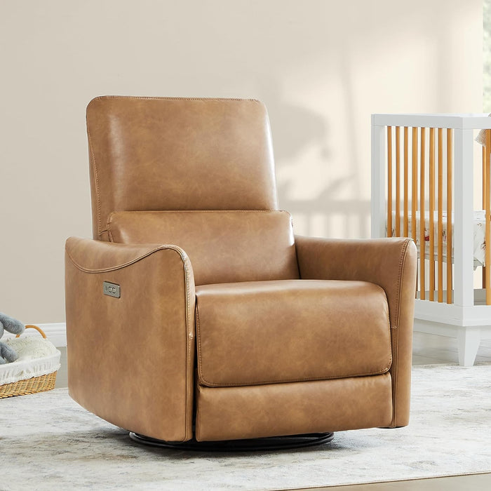 Power Swivel Recliner with Lumbar Support