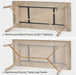 70.9-Inch Dining Table for 6-8, Large Farmhouse Kitchen Table with Reinforced Metal Legs for Kitchen & Dining & Living Room, Natural