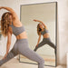 76"X44" Black Full Length Mirror, Large Floor Mirror with Stand