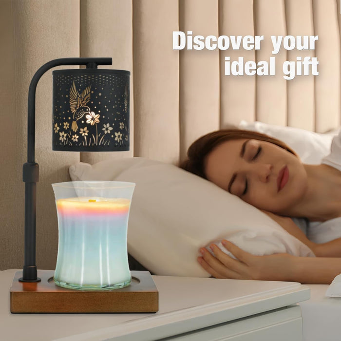 Candle Warmer Lamp Timer - Birthday Gifts for Women Mom, House Warming Gifts New Home Decor, Modern Farmhouse Decor, Hummingbirds Candle Warmer for All Jar Candles with 2 Bulb
