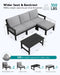 HDPE Outdoor Sectional with Ottoman & Coffee Table