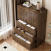 47" Tall Fluted 5-Drawer Dresser for Bedroom, Walnut