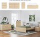 Signature Design by Ashley Onita Scandinavian Queen Platform Bed, Foundation or Box Spring Not Needed, Light Brown