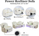 Luxury Living Room Furniture Sets Power Recliner Sectional Sofa Recliner Couch Set Recliner Leather Couch and Recliner Set Loveseat Chair for House/Office/Theater Seating(Creamy White)